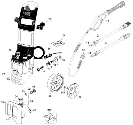 BLACK & DECKER PW1600 Electric Power Washer Replacement Parts & Owners Manual